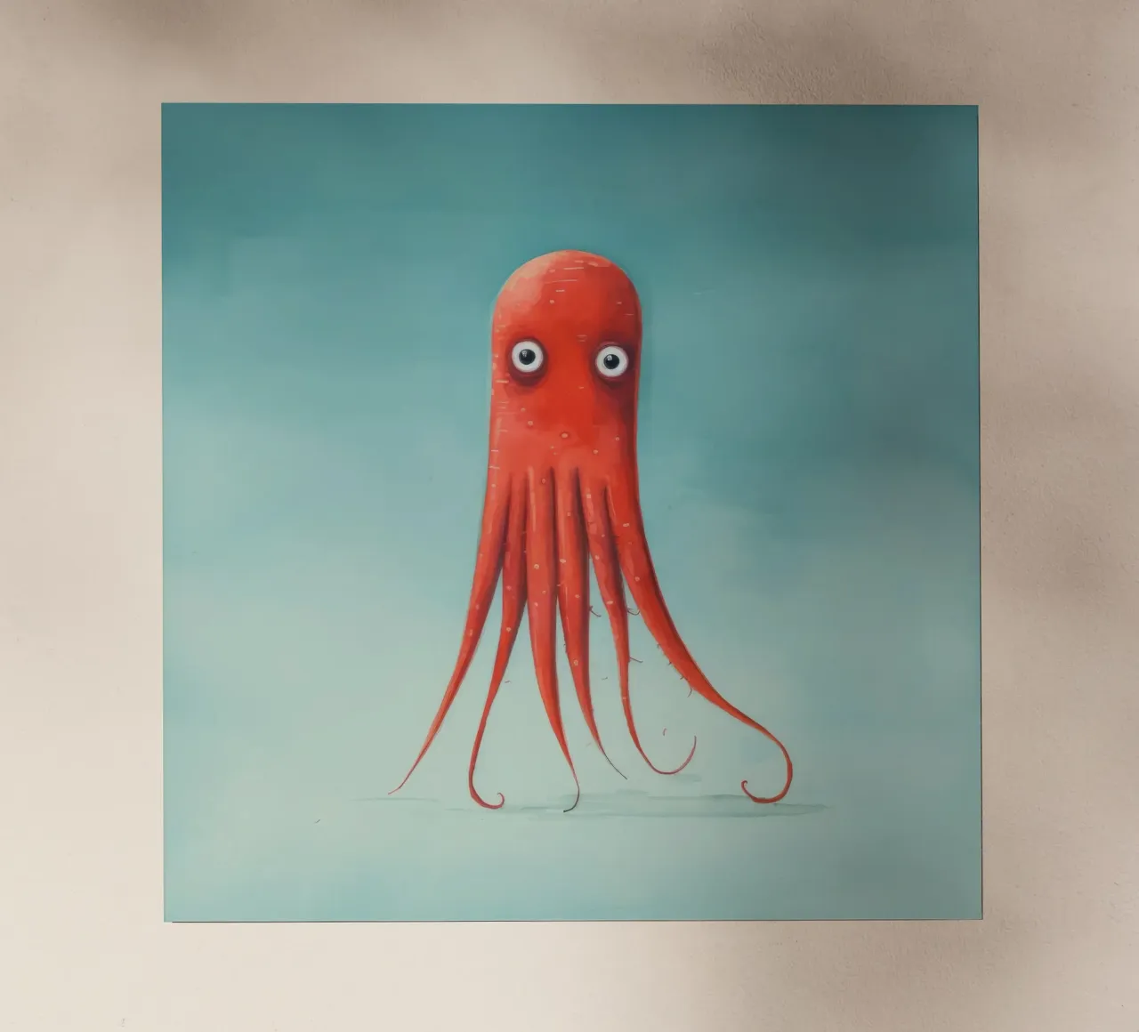 Calamaro minimo 4 pellicola backlit da Minimal Animal Art