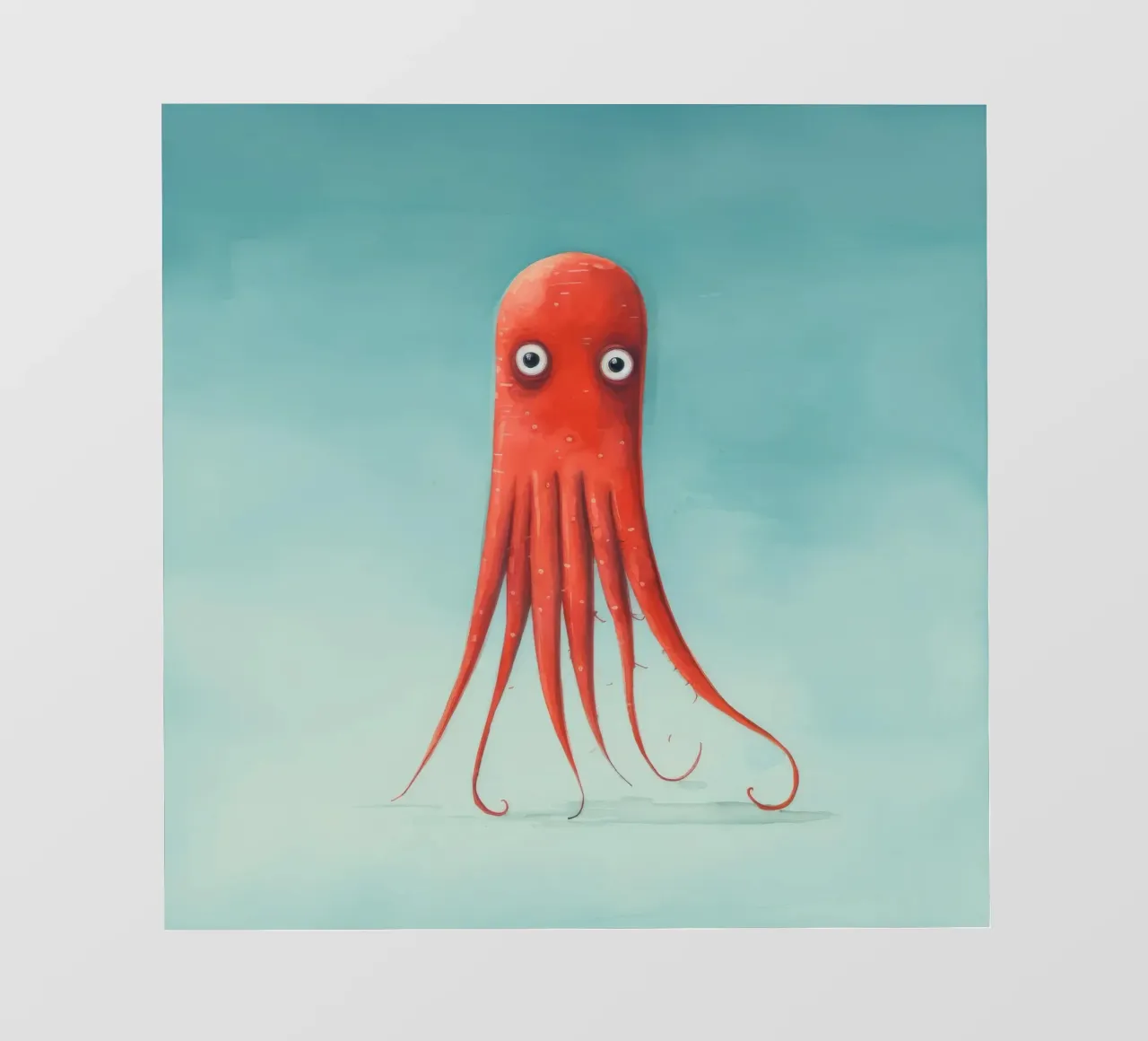 Calamaro minimo 4 pellicola backlit da Minimal Animal Art