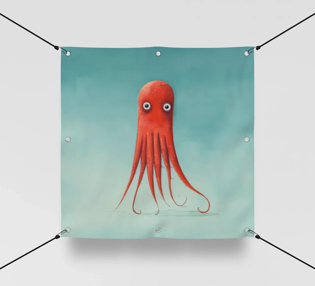 Calamaro minimo 4 telo in pvc da Minimal Animal Art