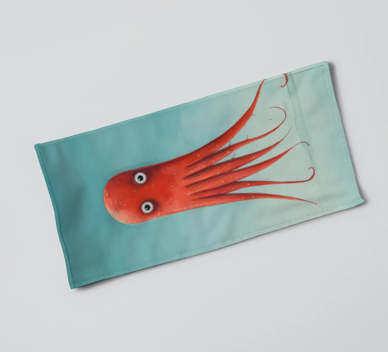Minimum Squid 4 towel by Minimal Animal Art
