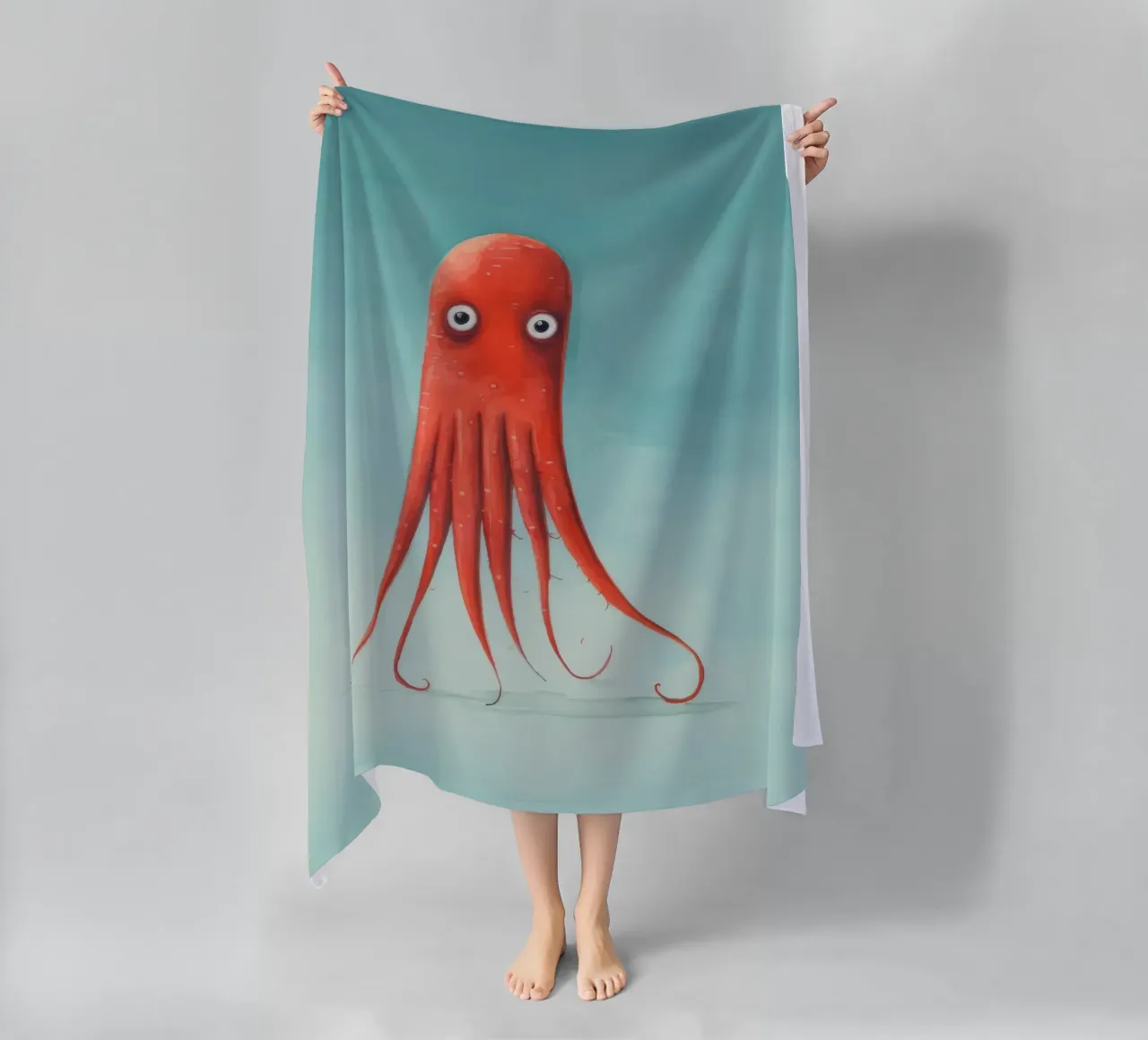 Minimal Squid telo mare da Minimal Animal Art