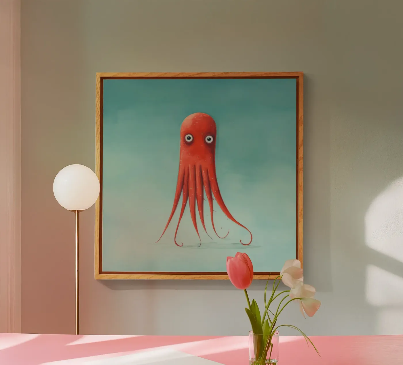 Minimal Squid Acryl-Glas von Minimal Animal Art