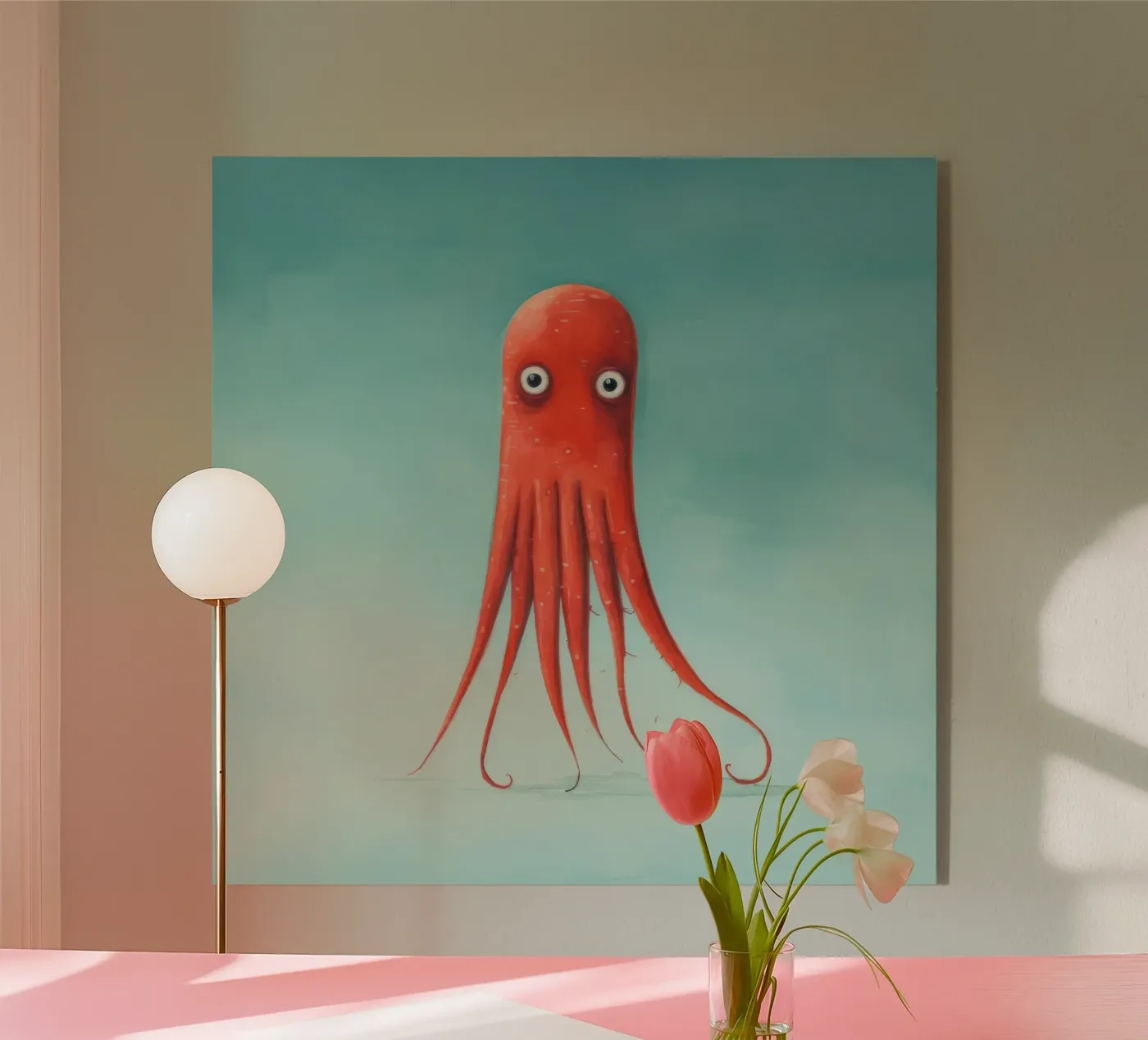 Minimal Squid Acryl-Glas von Minimal Animal Art