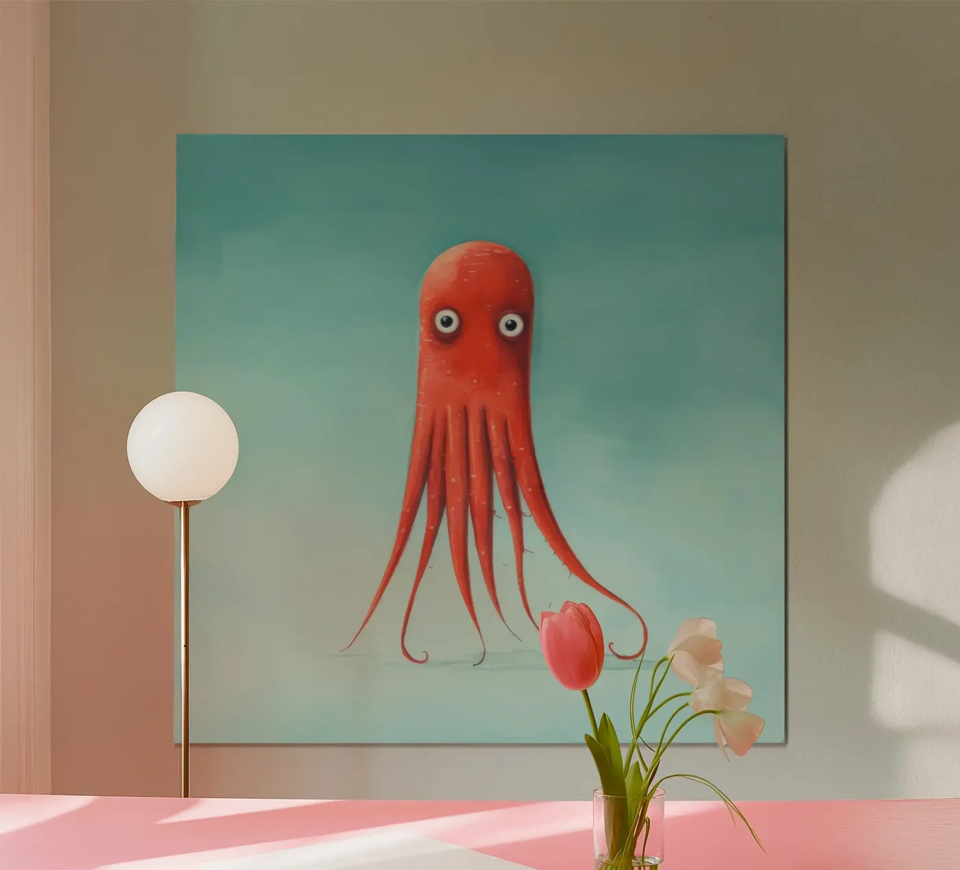 Minimal Squid poster de Minimal Animal Art