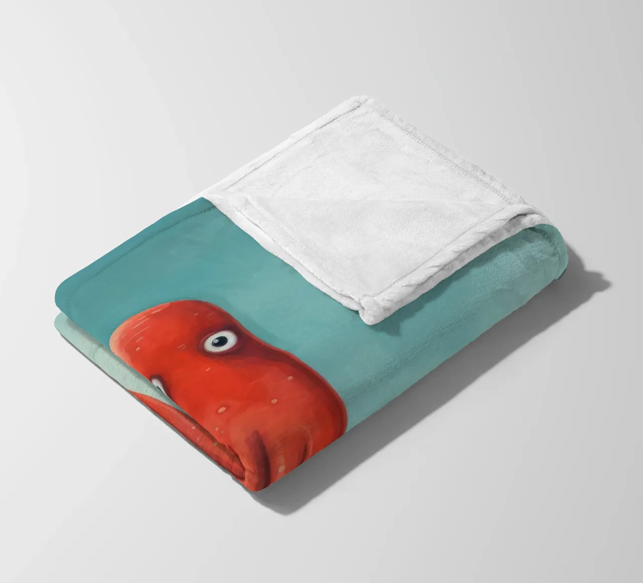 Calamaro minimo 4 coperta in pile da Minimal Animal Art