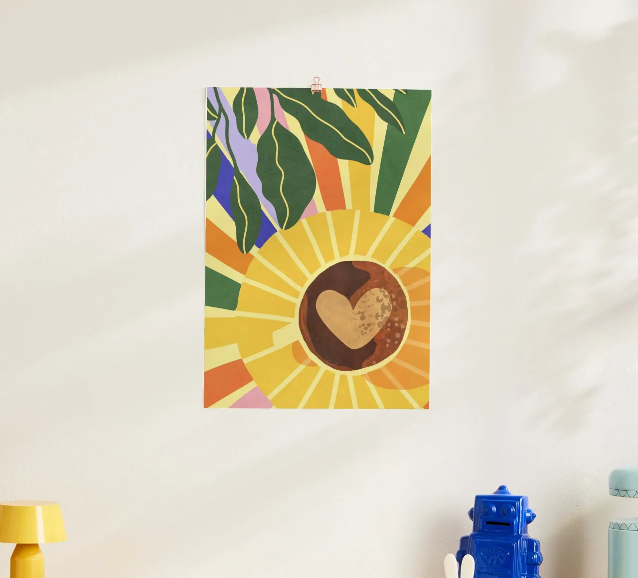 Sunny coffee poster con telaio in plastica da GigiRosado