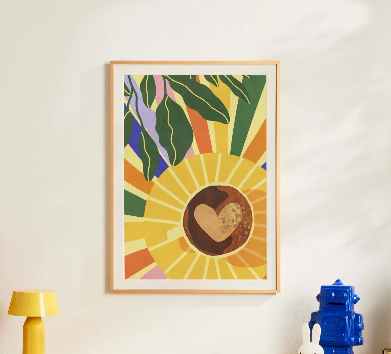 Sunny coffee poster con telaio in plastica da GigiRosado