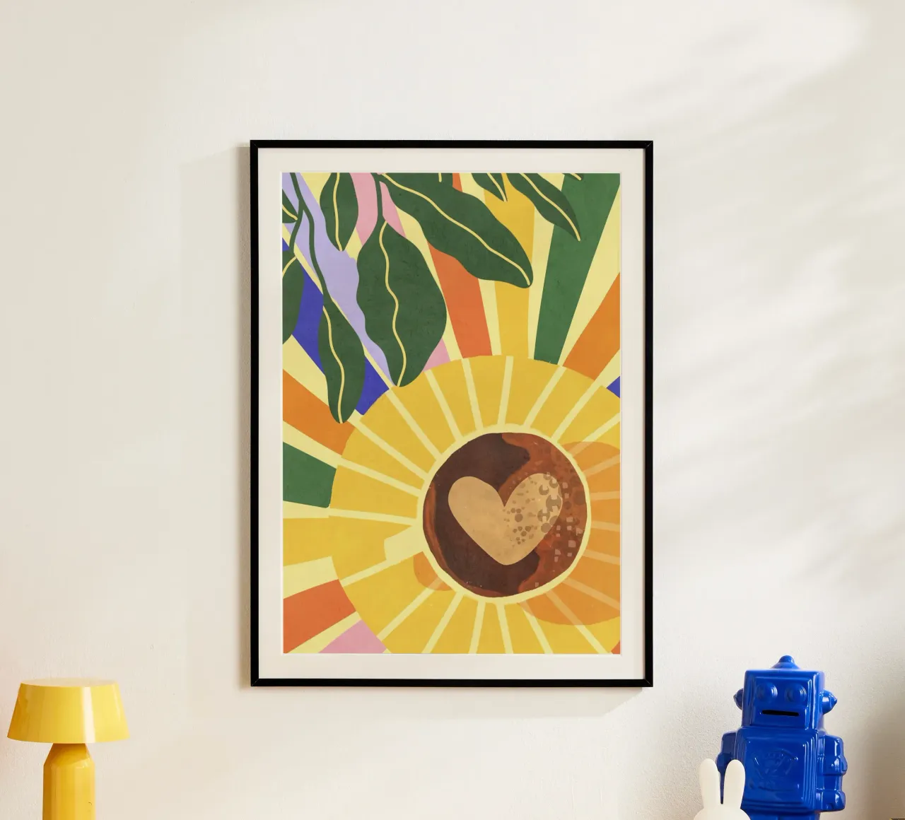 Sunny coffee poster con telaio in plastica da GigiRosado
