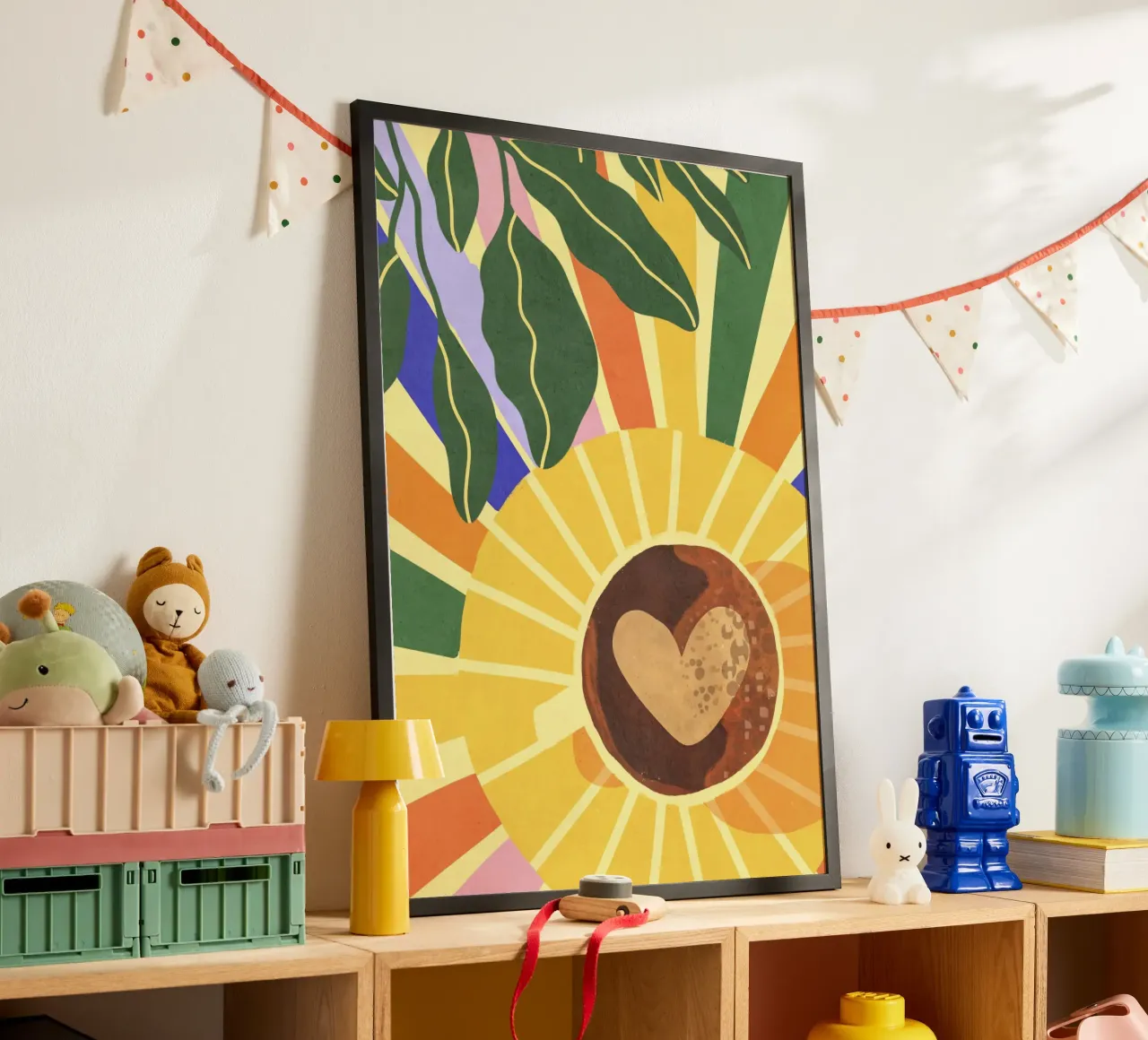 Sunny coffee poster con telaio in plastica da GigiRosado
