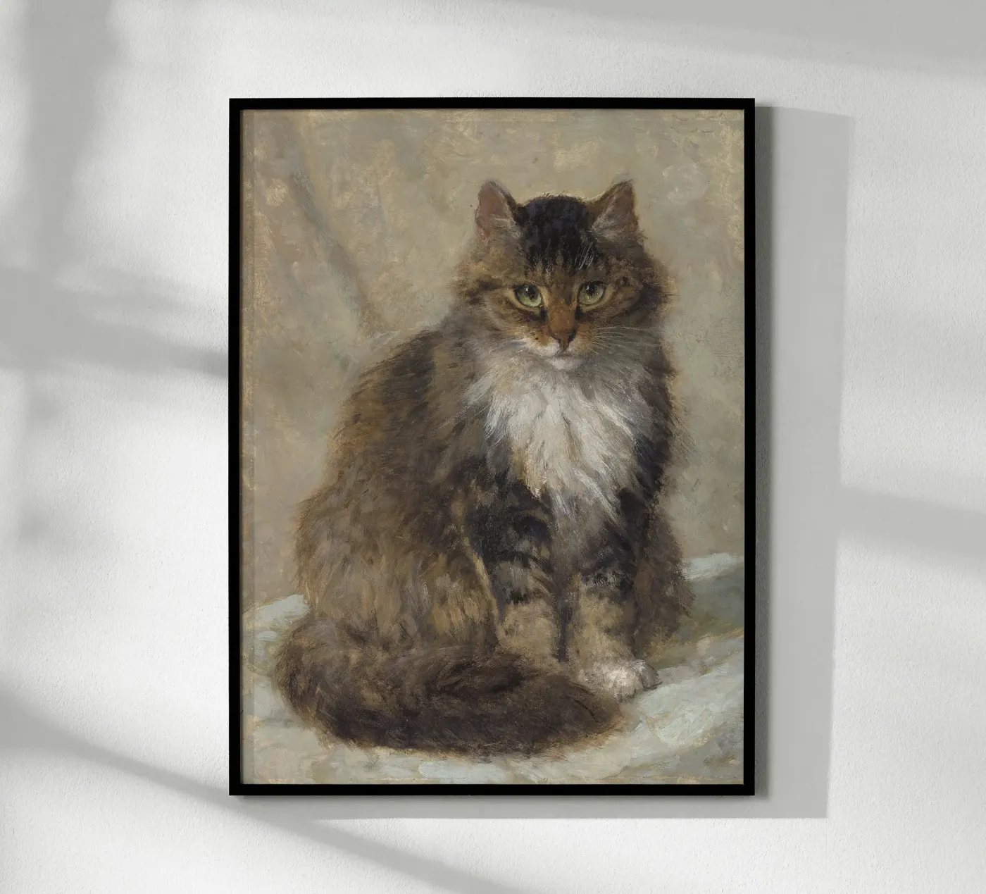Sitting Cat -  Henriëtte Ronner-Knip poster by Apolo Prints