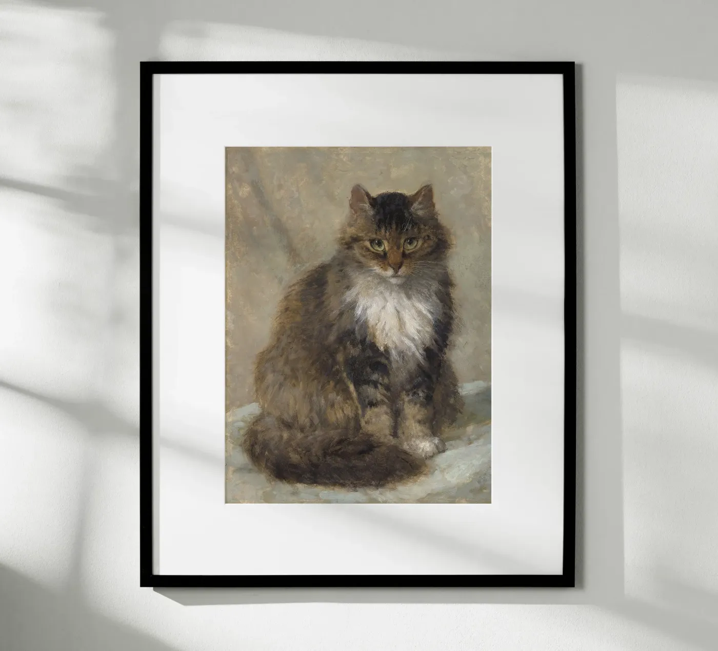 Sitting Cat -  Henriëtte Ronner-Knip poster by Apolo Prints