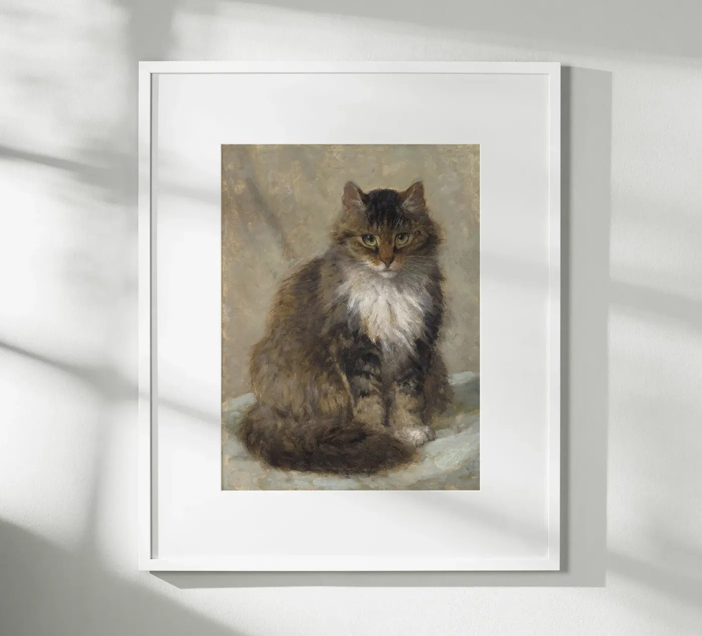 Sitting Cat -  Henriëtte Ronner-Knip poster by Apolo Prints