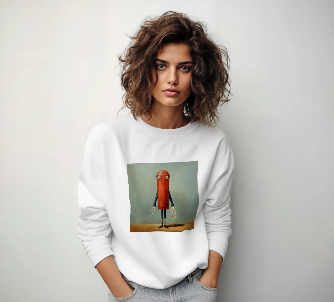 Minimum Tintenfisch 1 Sweatshirt von Minimal Animal Art