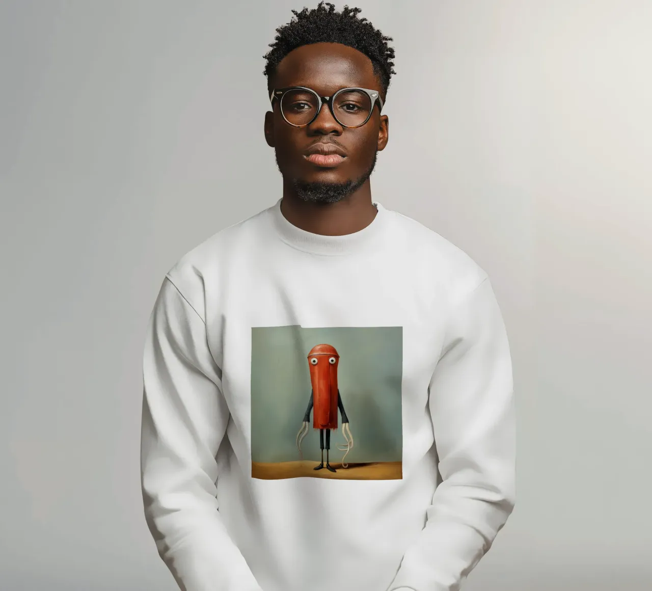 Minimum Tintenfisch 1 Sweatshirt von Minimal Animal Art