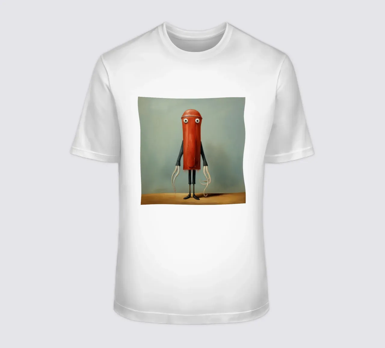 Calamaro minimo 1 t-shirt da Minimal Animal Art