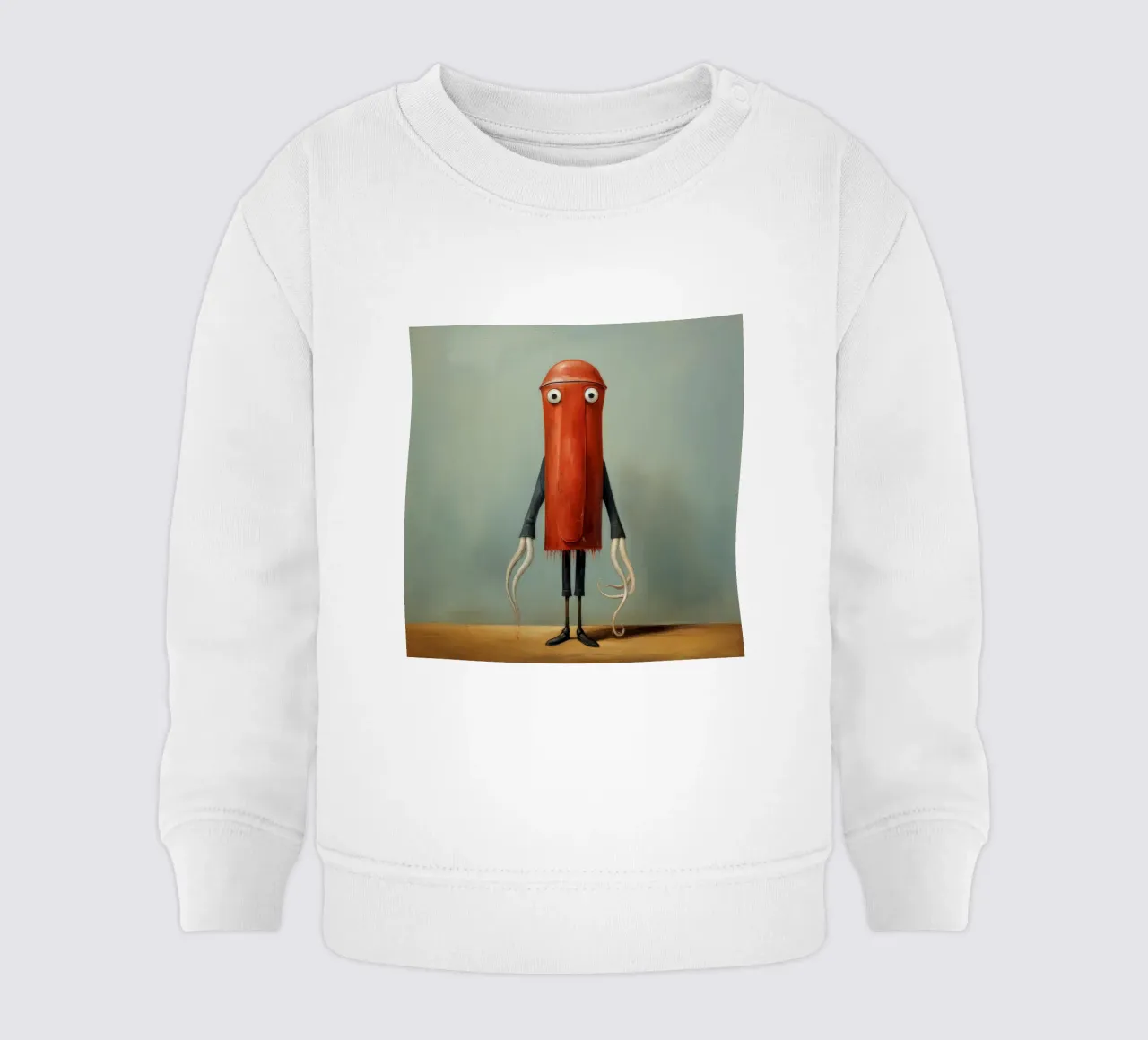 Calamaro minimo 1 felpa neonato da Minimal Animal Art