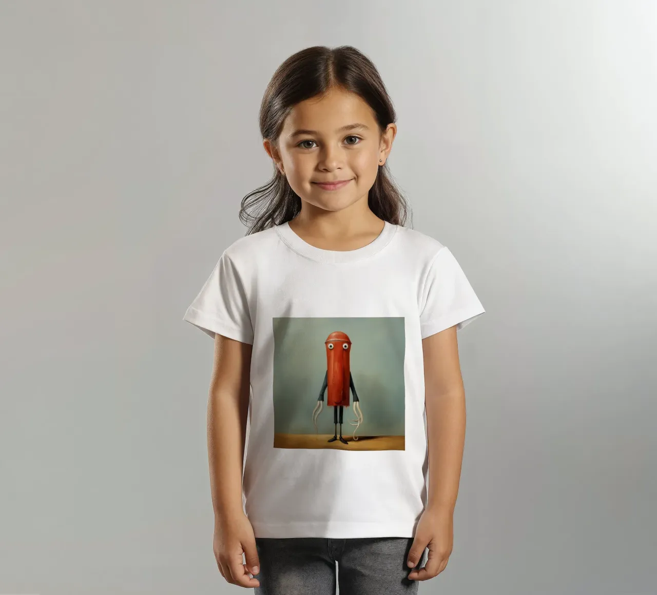 Calamaro minimo 1 t-shirt bambini da Minimal Animal Art