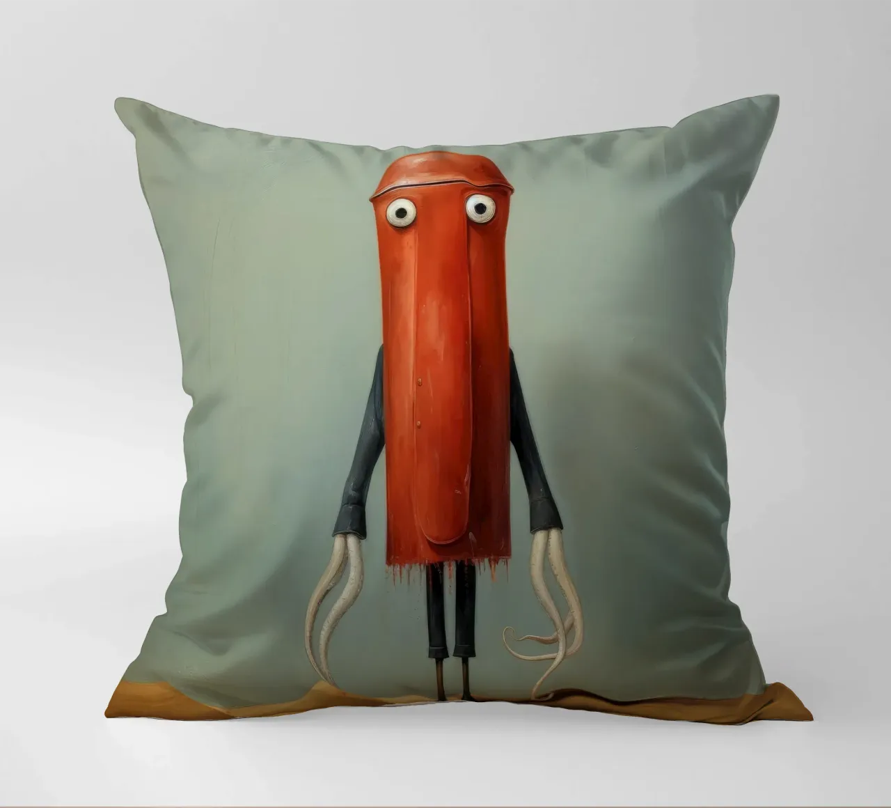 Calamaro minimo 1 cuscino da Minimal Animal Art