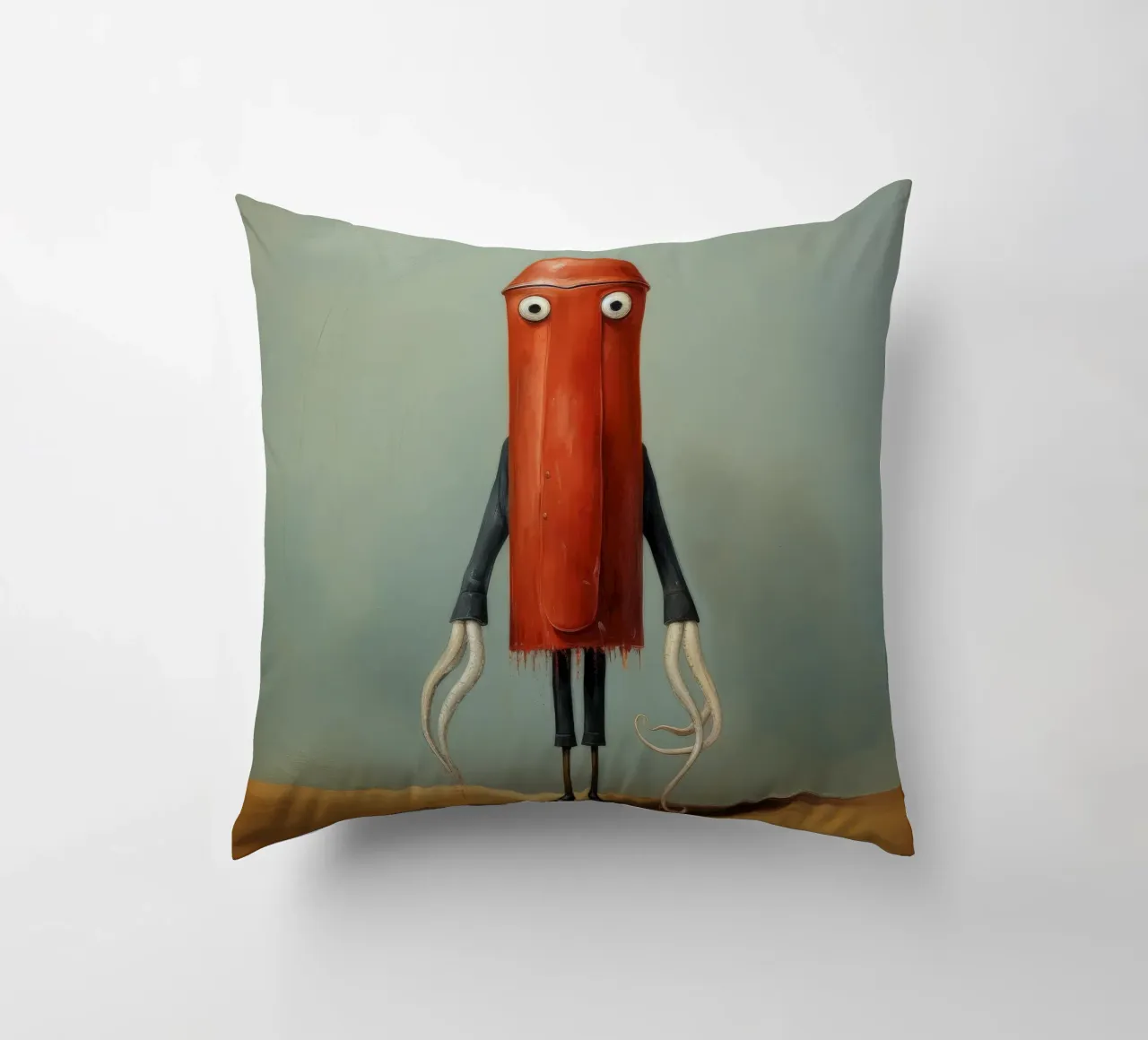 Calamaro minimo 1 cuscino da Minimal Animal Art