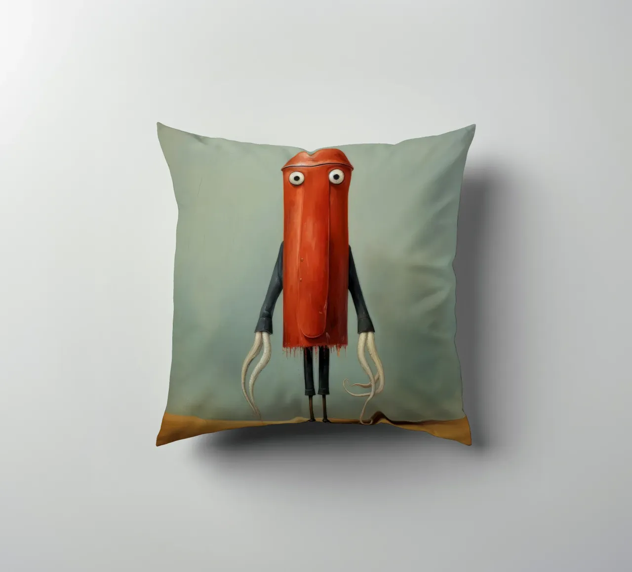 Calamaro minimo 1 cuscino da Minimal Animal Art