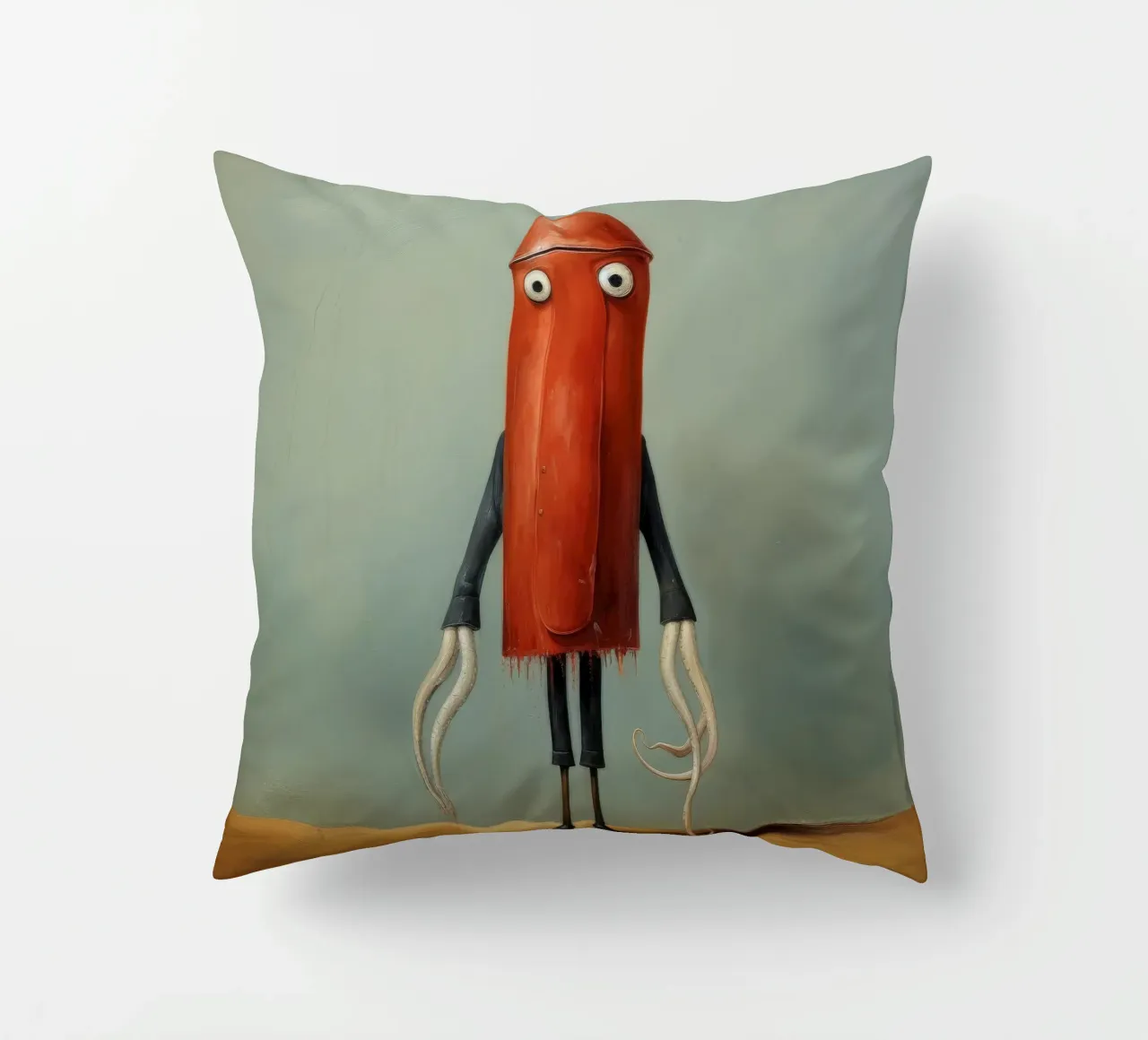 Calamaro minimo 1 cuscino da Minimal Animal Art