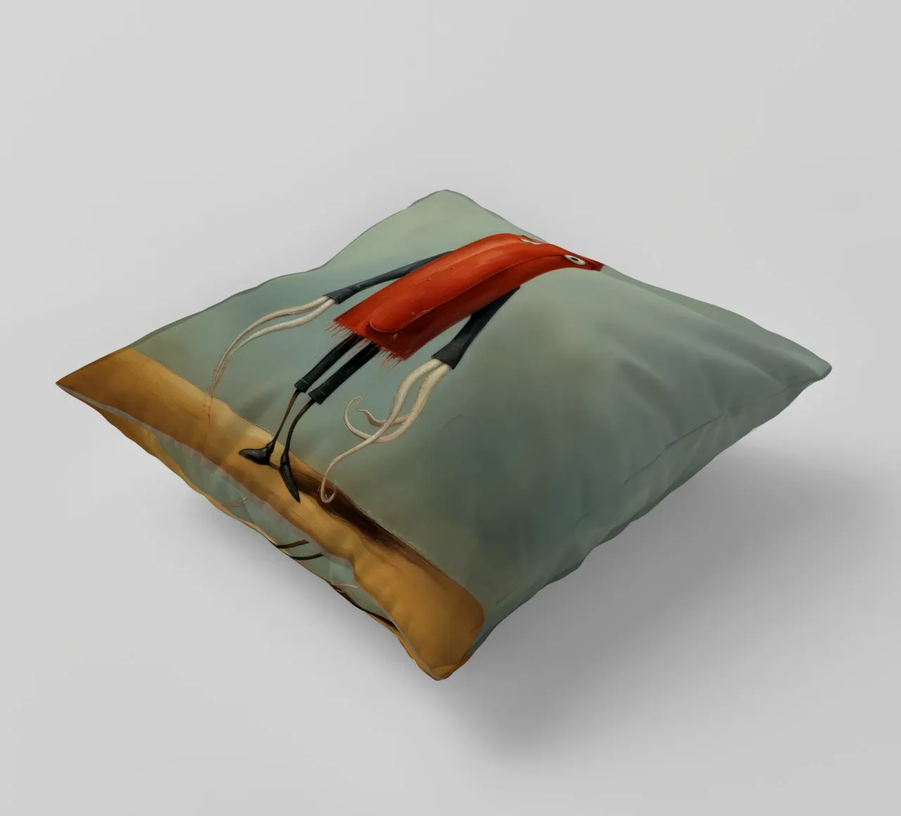 Calamaro minimo 1 cuscino da Minimal Animal Art