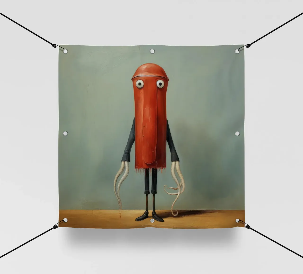 Calamaro minimo 1 telo in pvc da Minimal Animal Art