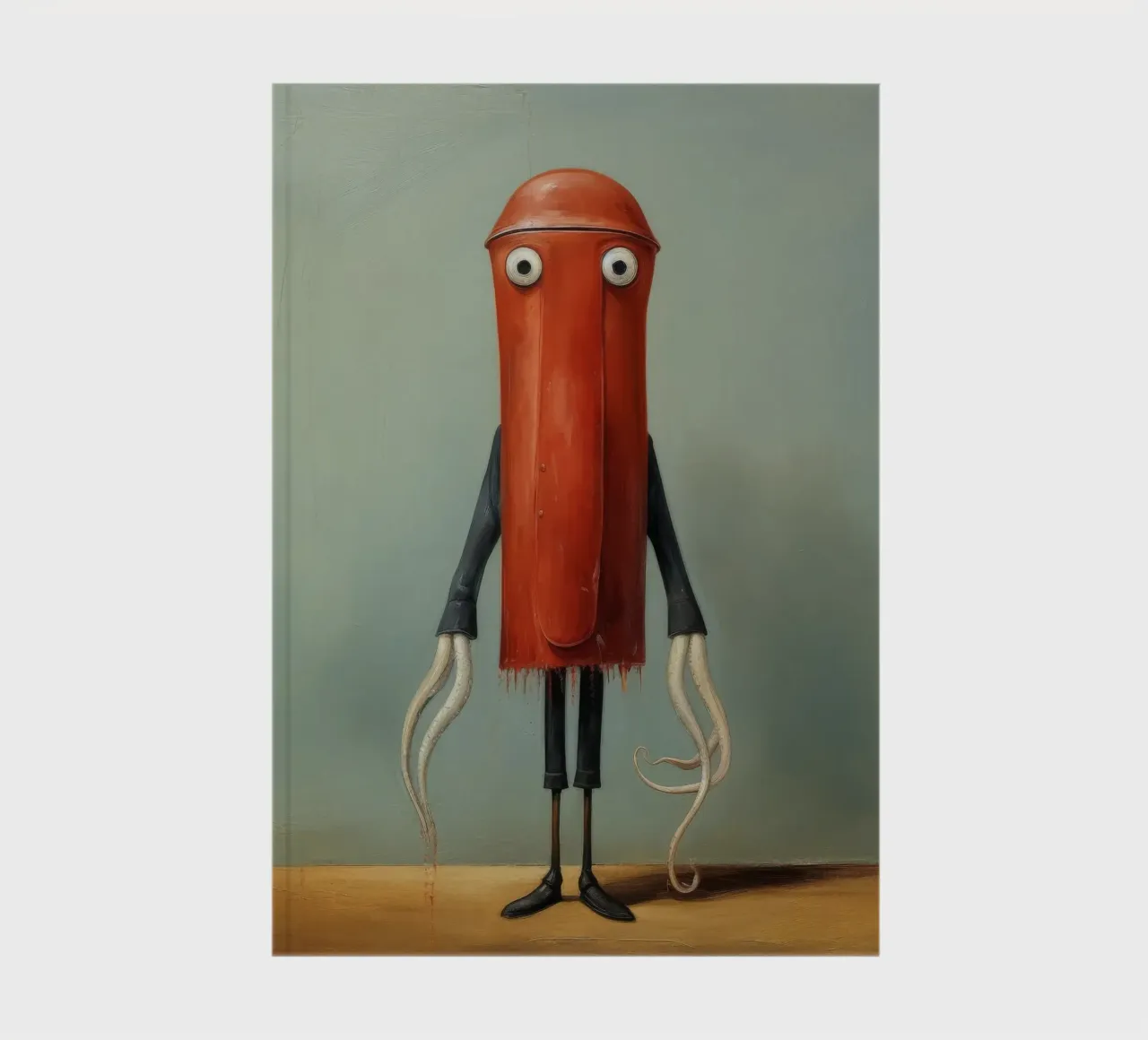 Minimum Squid 1 notebook by Minimal Animal Art