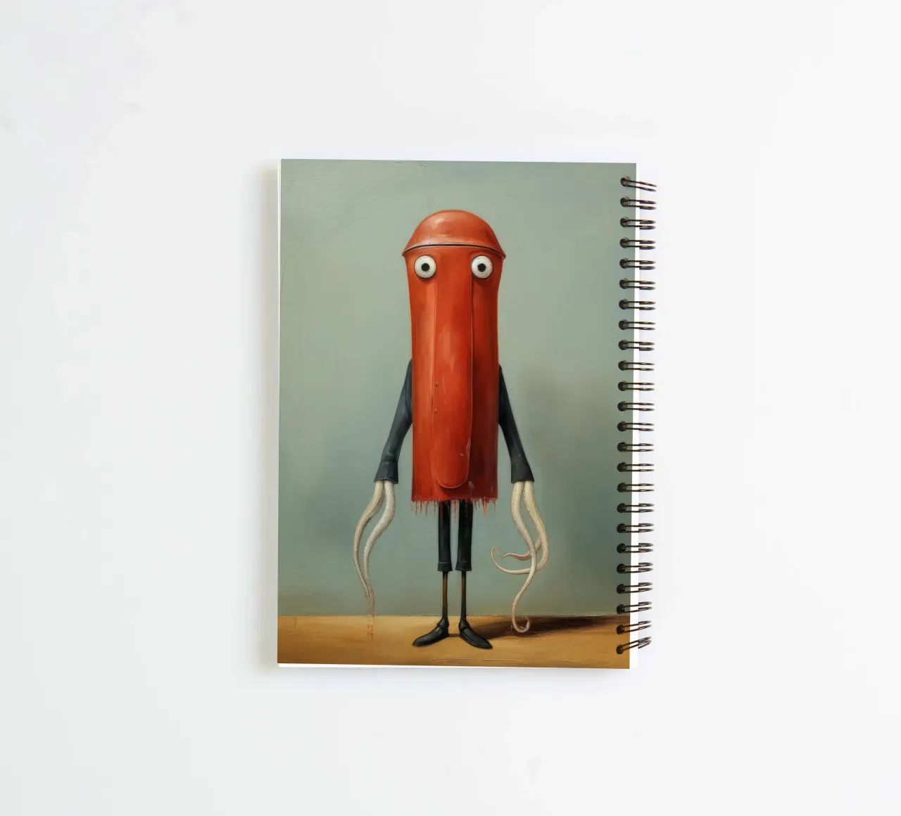 Minimum Squid 1 spiral notebook by Minimal Animal Art