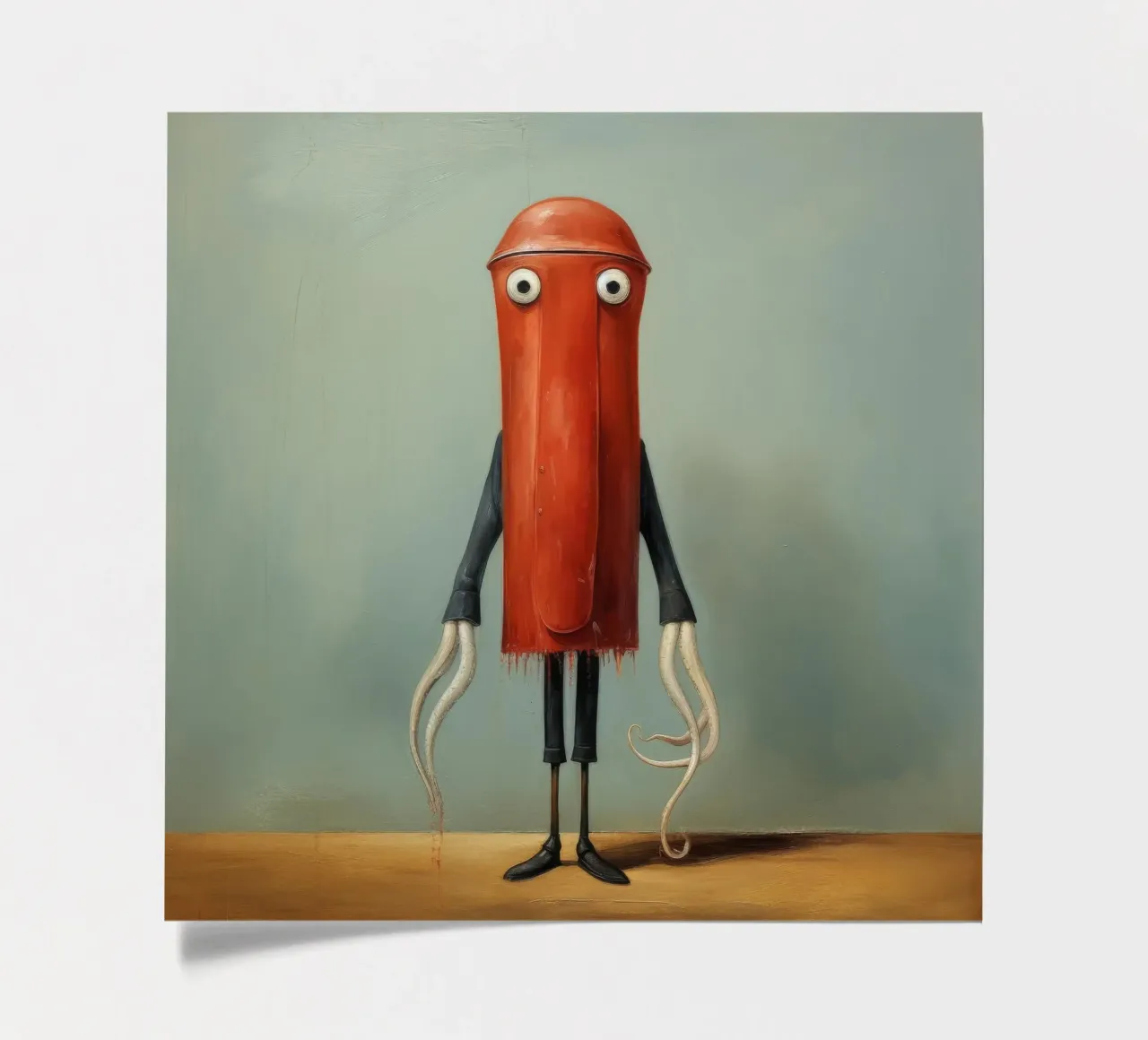 Minimum Squid 1 sticker sheet by Minimal Animal Art