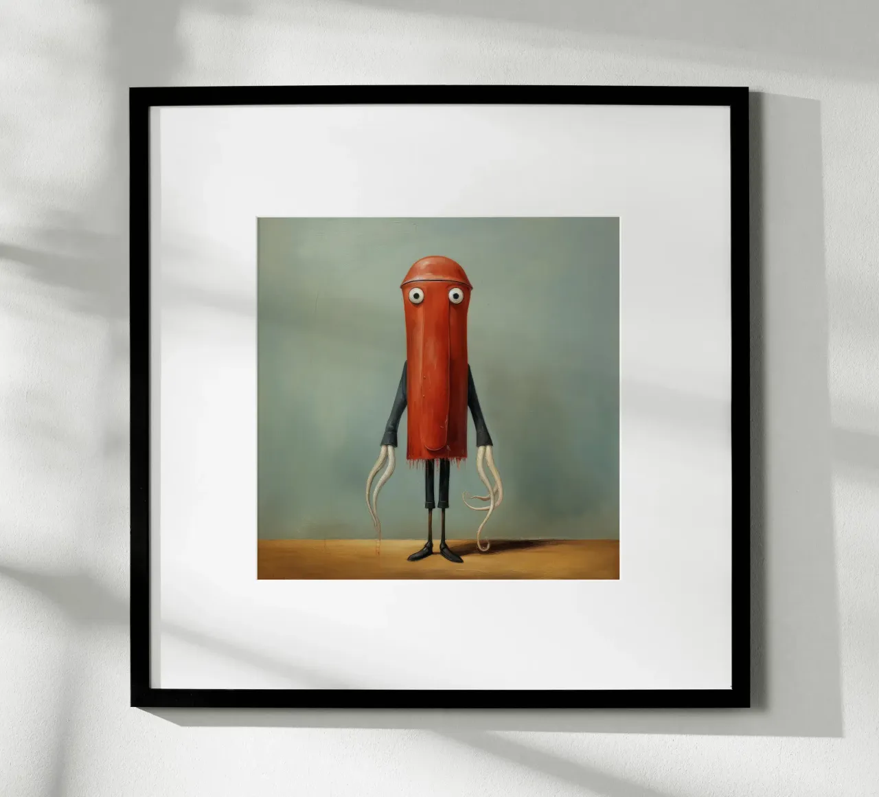 Minimal Squid poster da Minimal Animal Art