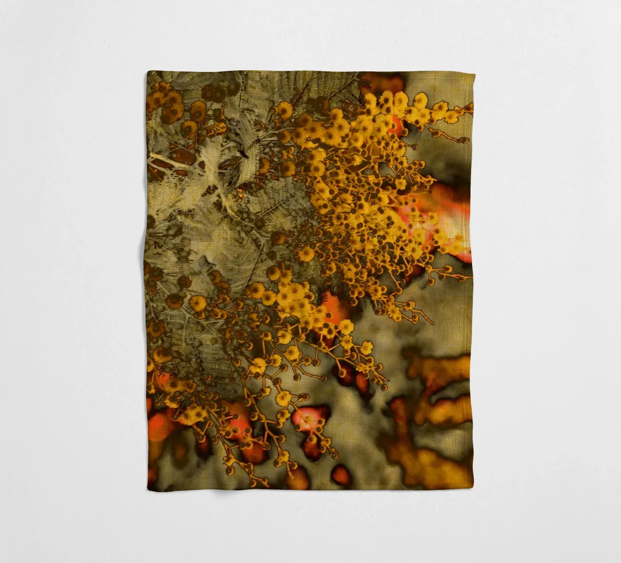 Mimosa stilizzata coperta in pile da Teresa André