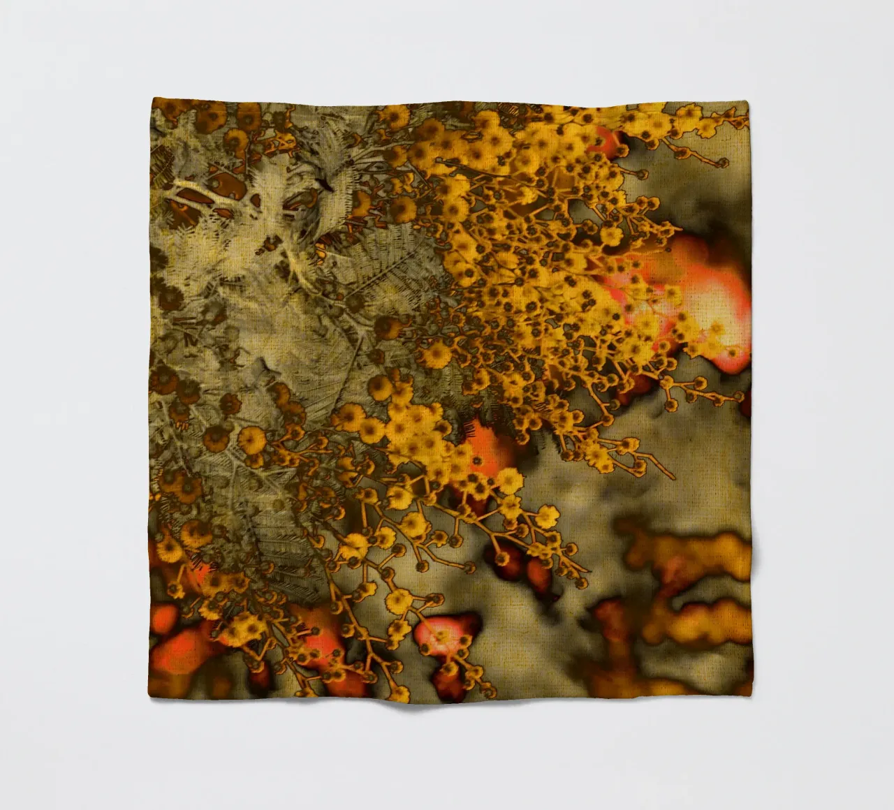 Mimosa stilizzata coperta in pile da Teresa André