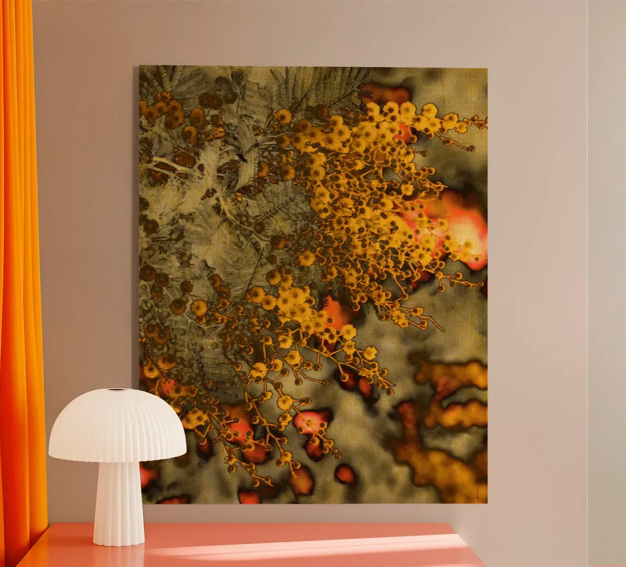 Mimosa stilizzata plexiglass da Teresa André