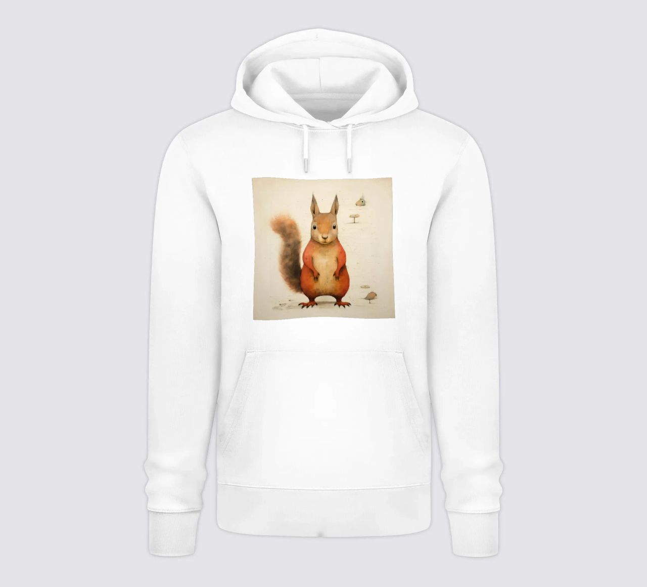 Scoiattolo minimo 2 felpa con cappuccio da Minimal Animal Art