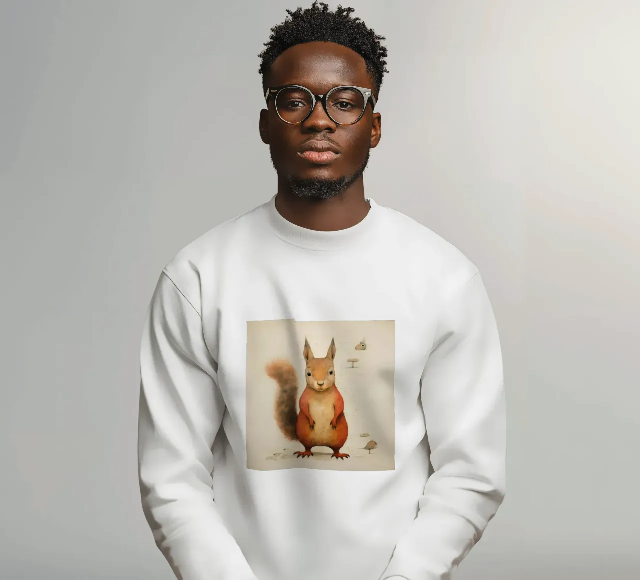Écureuil minimal 2 sweat de Minimal Animal Art