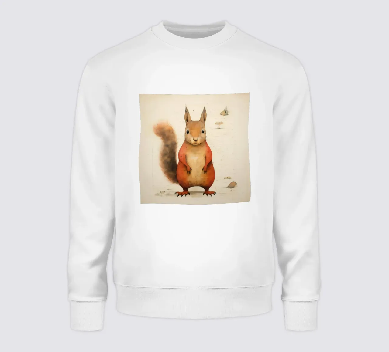 Minimale eekhoorn 2 sweatshirt van Minimal Animal Art