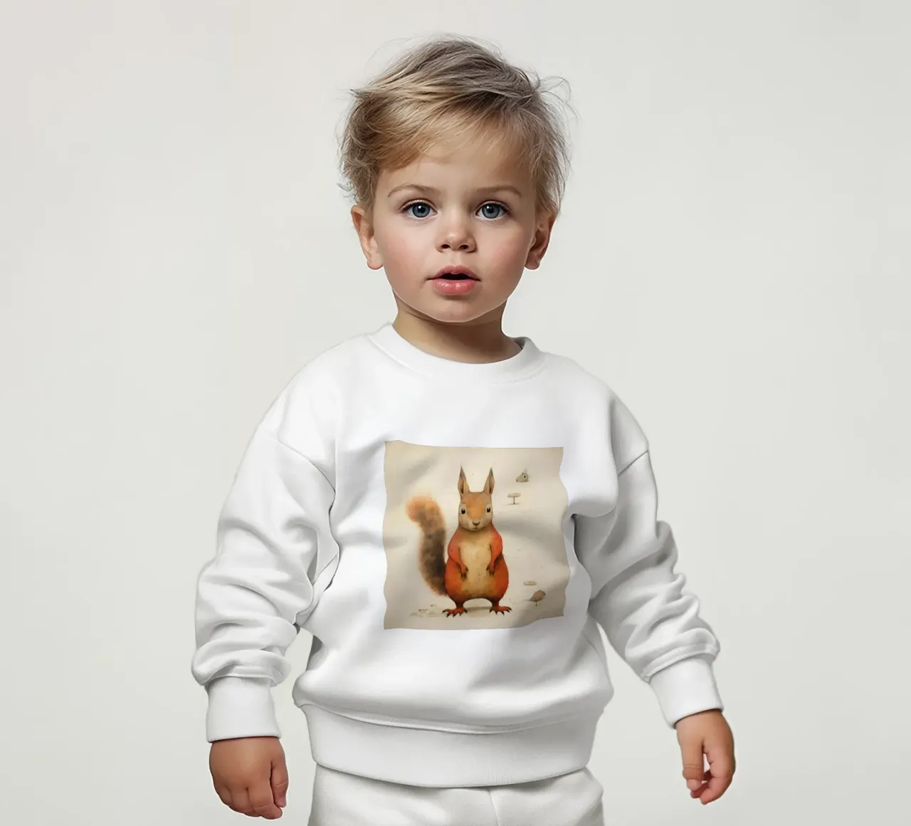 Minimale eekhoorn 2 baby sweatshirt van Minimal Animal Art