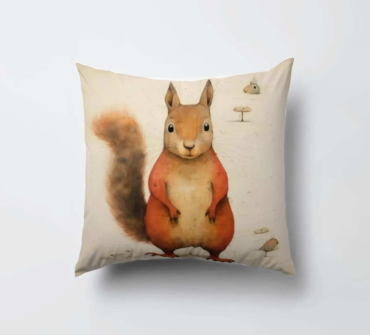Scoiattolo minimo 2 cuscino da Minimal Animal Art