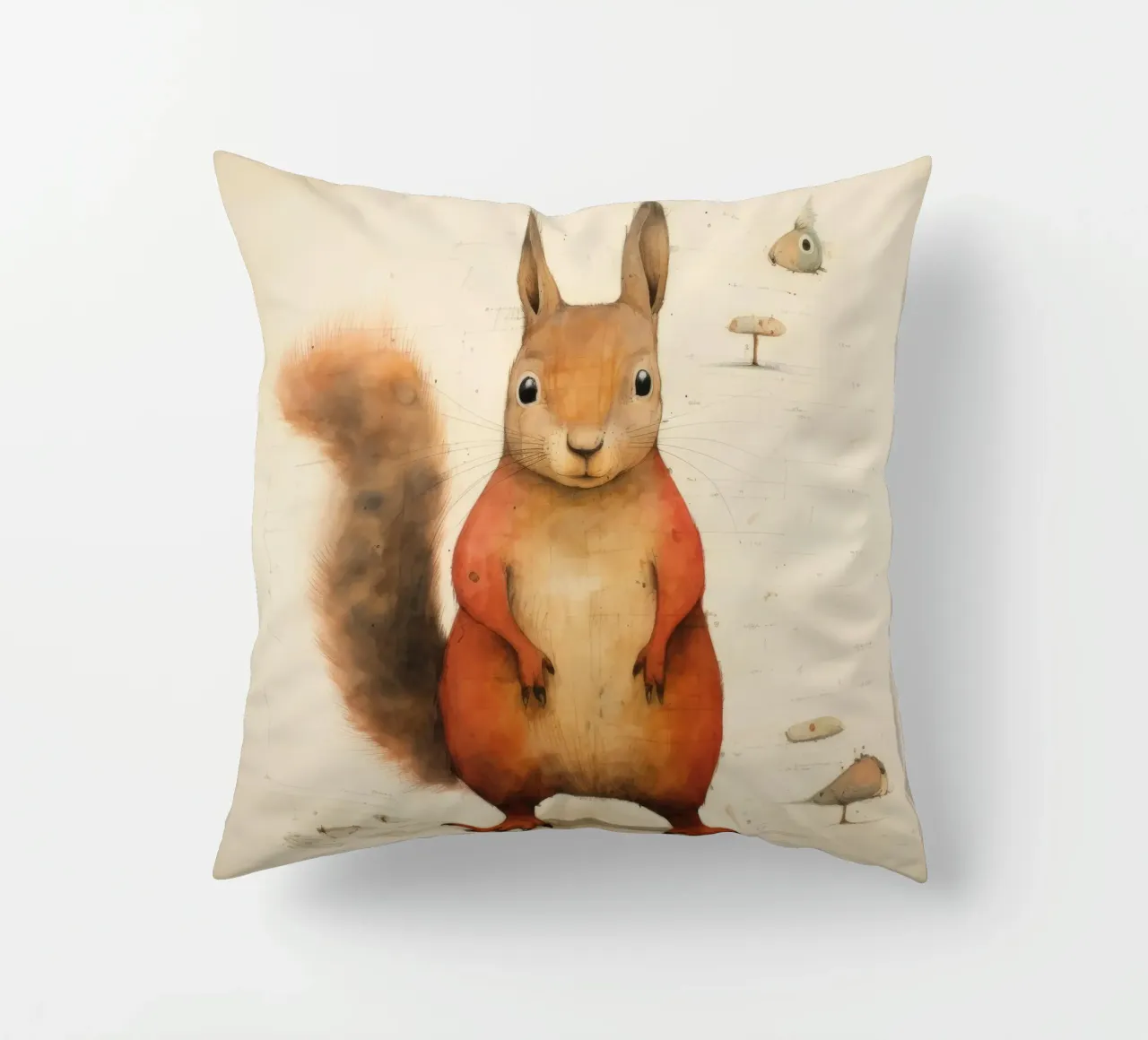 Scoiattolo minimo 2 cuscino da Minimal Animal Art