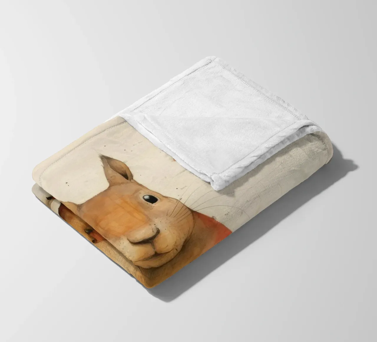 Scoiattolo minimo 2 coperta in pile da Minimal Animal Art