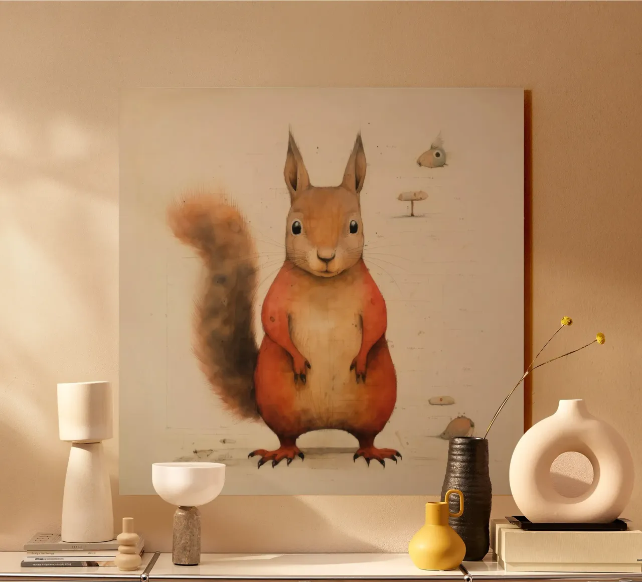 Scoiattolo minimo 2 plexiglass da Minimal Animal Art