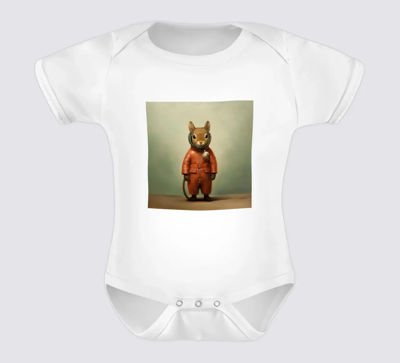 Scoiattolo minimo 3 body neonato maniche corte da Minimal Animal Art