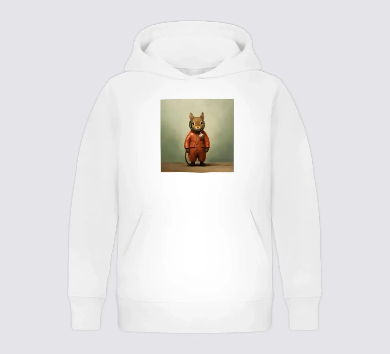 Scoiattolo minimo 3 felpa bambino con cappuccio da Minimal Animal Art