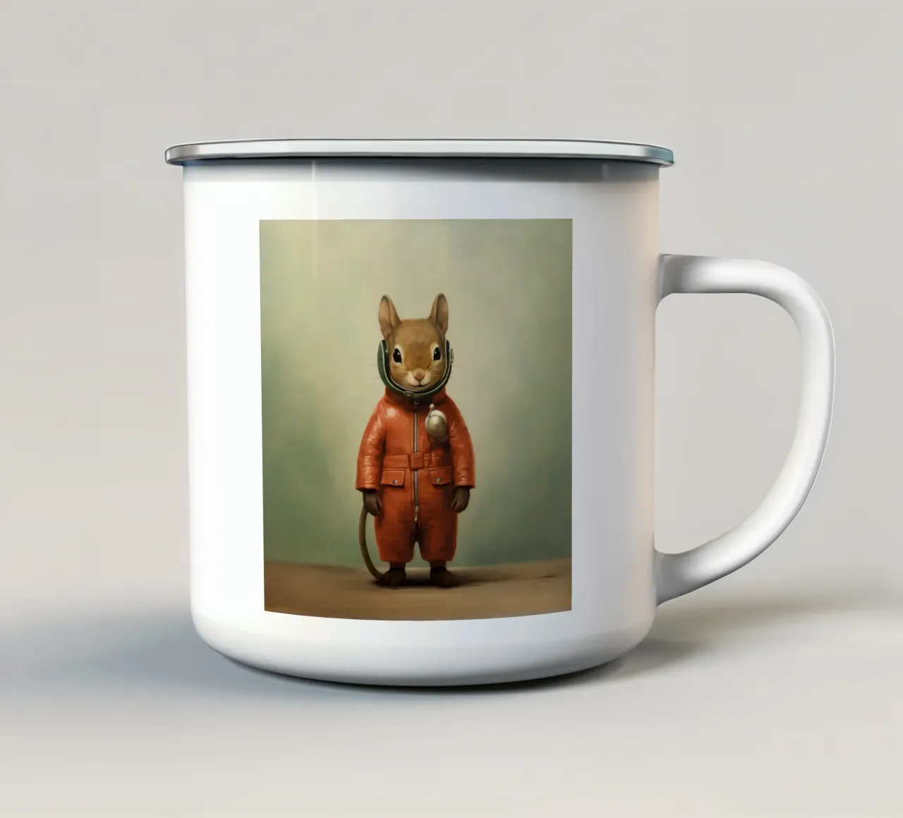 Scoiattolo minimo 3 tazza in smalto da Minimal Animal Art