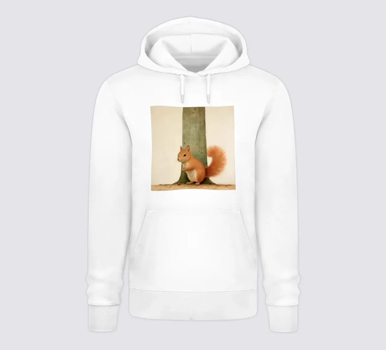 Scoiattolo minimo 4 felpa con cappuccio da Minimal Animal Art