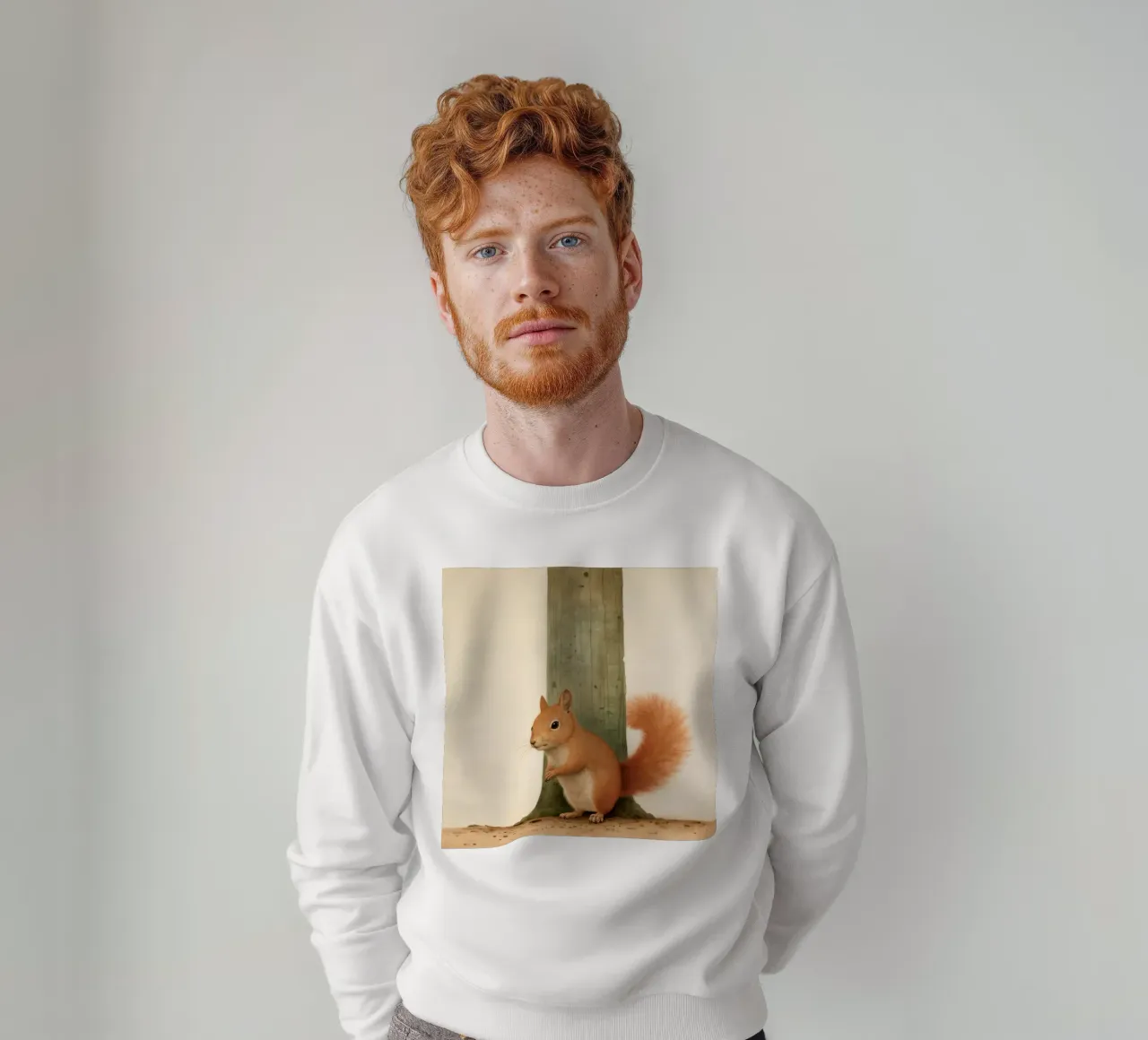 Scoiattolo minimo 4 felpa da Minimal Animal Art