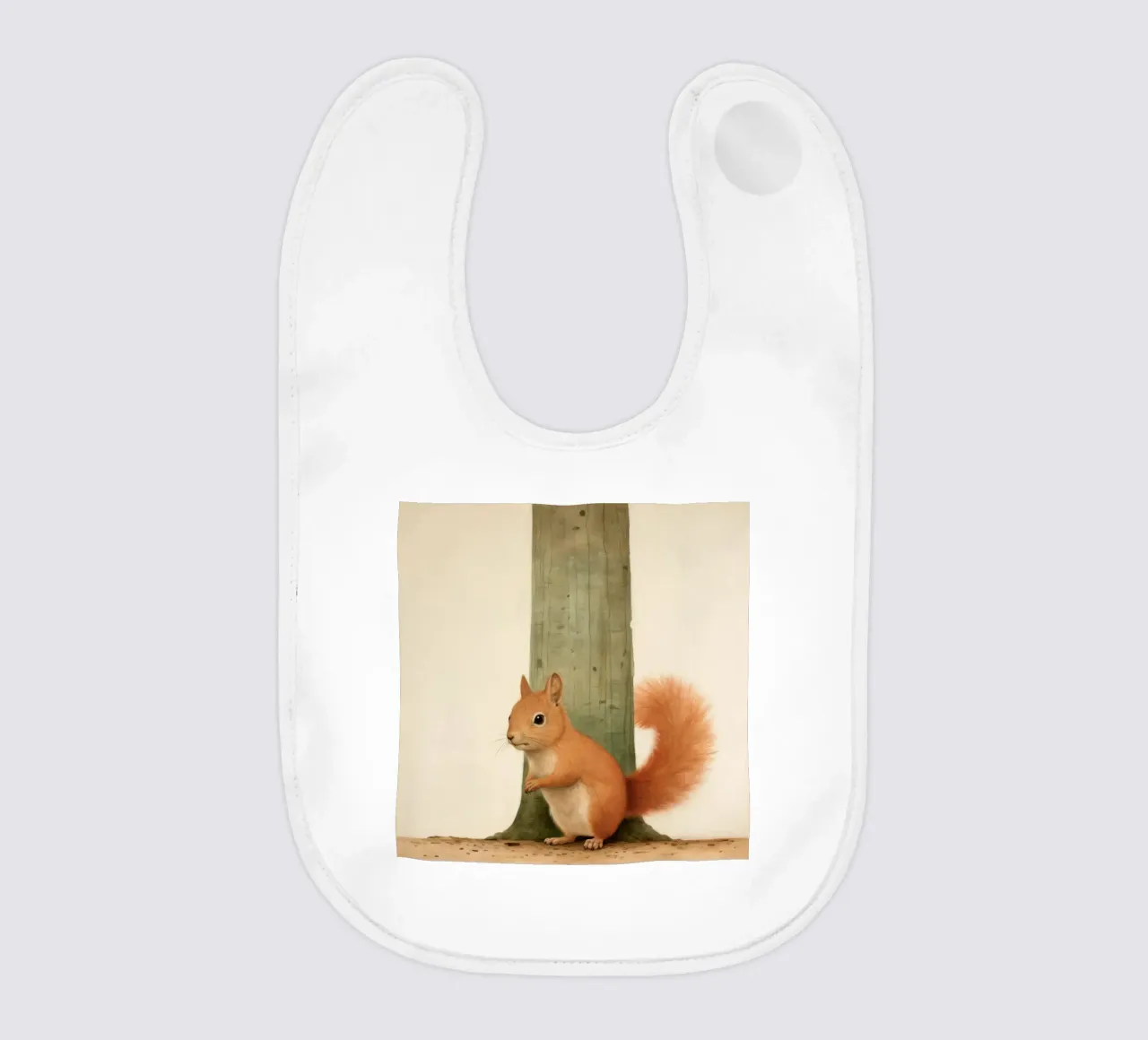 Scoiattolo minimo 4 bavaglino da Minimal Animal Art