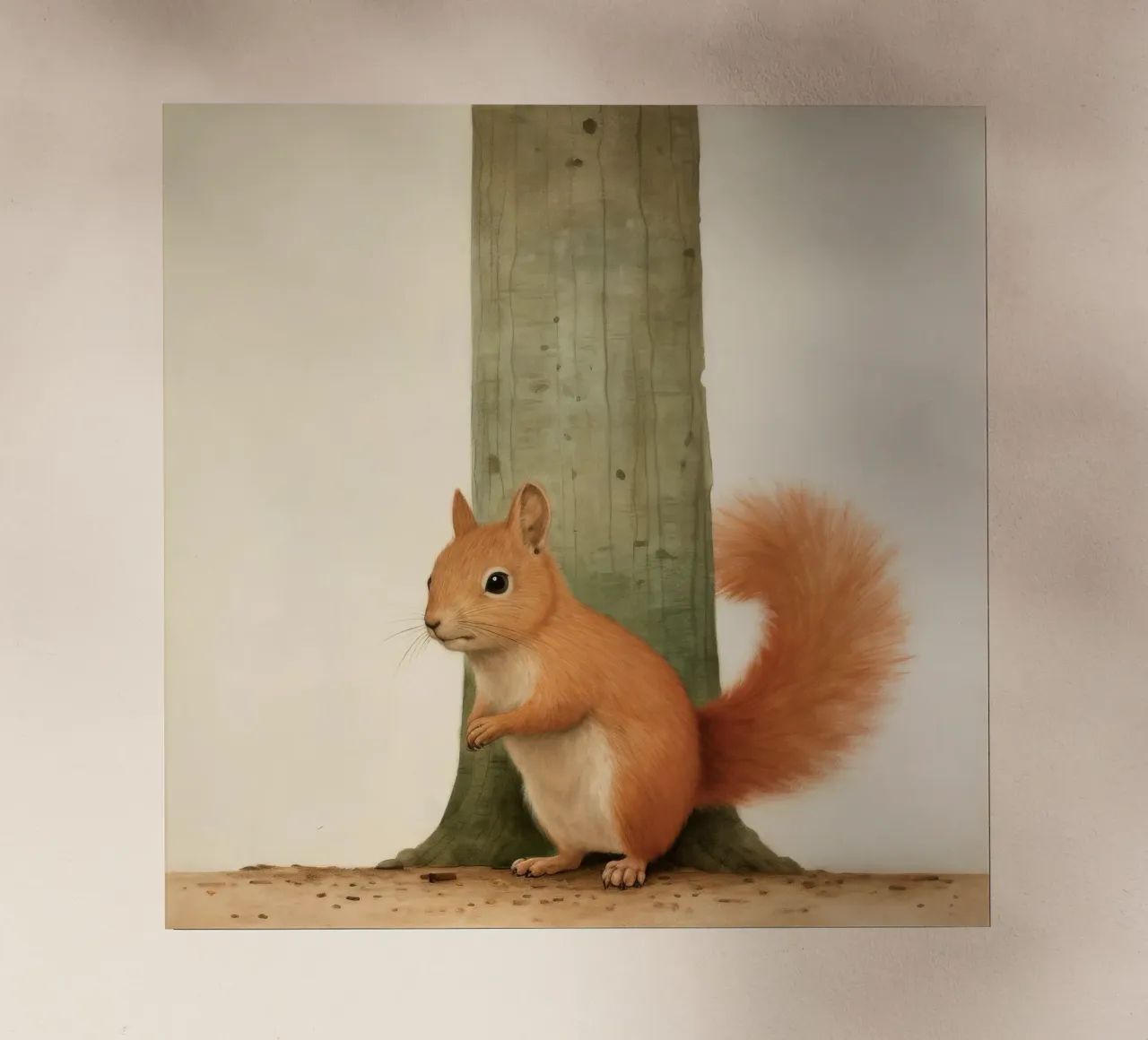 Scoiattolo minimo 4 pellicola backlit da Minimal Animal Art