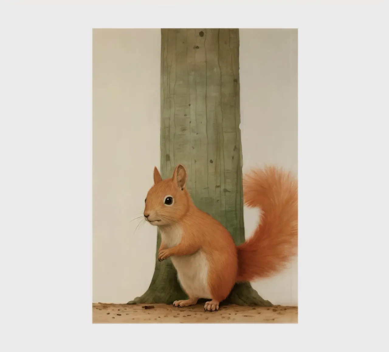 Minimal Squirrel 4 notebook by Minimal Animal Art